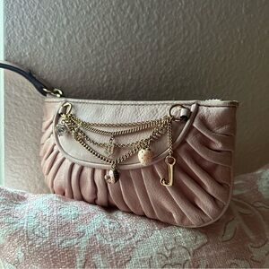 🌟 SOLD 🌟 Juicy Couture Pink Leather Wristlet Mini Purse